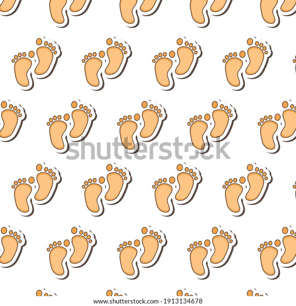 Illustration Joli Pied Arriere Plan Bebe Garcon Image Vectorielle De Stock Libre De Droits