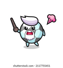 cute football grandpa is getting angry , cute style design for t shirt, sticker, logo element