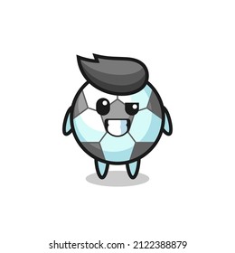 cute football mascot with an optimistic face , cute style design for t shirt, sticker, logo element