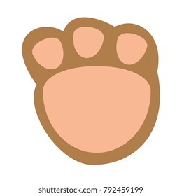 cute footprint teddy icon
