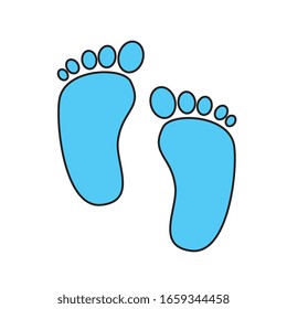 cute footprints baby isolated icon vector illustration design