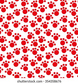 Cute footprints background. Seamless pattern.Vector.