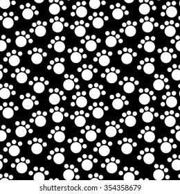 Cute footprints background. Seamless pattern.Vector.