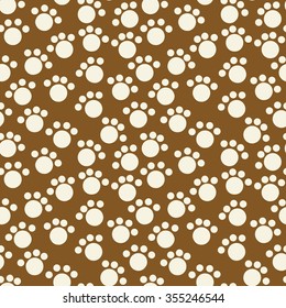 Cute footprints background. Seamless pattern.Vector.