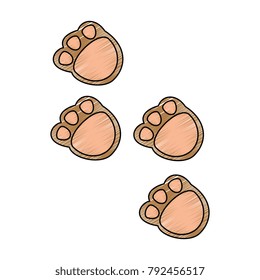 cute footprints teddy icon