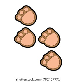cute footprints teddy icon