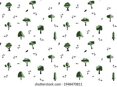 Cute forest pattern rainforest cute tree pattern textile