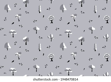 Cute forest pattern rainforest cute tree pattern textile