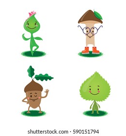 Cute forest vector creatures