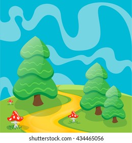 cute forest wood background