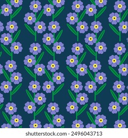 Cute forget me not flower pattern.
