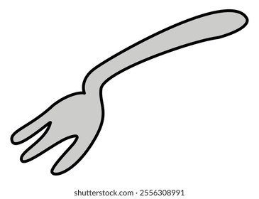 Cute fork cartoon vector illustration