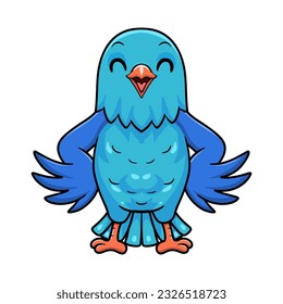 Cute forpus parrotlet bird cartoon