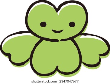 cute four leaf clover character