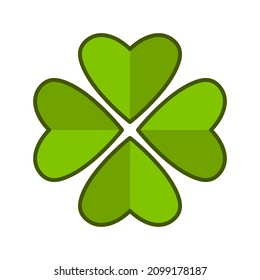cute four leaves clover icon