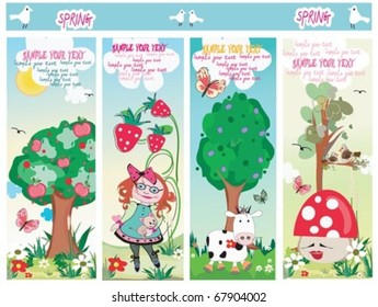 Cute four Spring Summer cards.