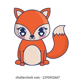 cute fox adorable character