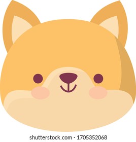 cute fox animal cartoon vector
