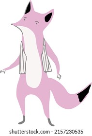 a cute fox animal vector art