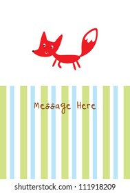 cute fox card