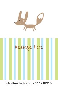 cute fox card