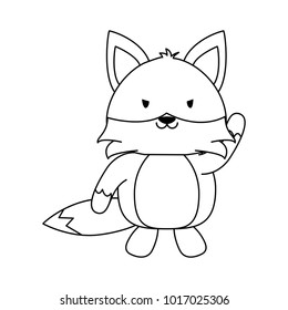Cute fox cartoon