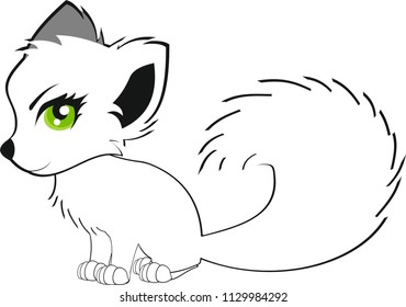 Cute fox cartoon
