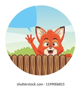 Cute fox cartoon