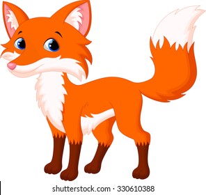 Cute fox cartoon