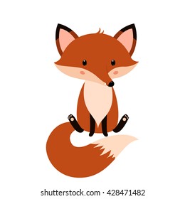 Cute fox cartoon