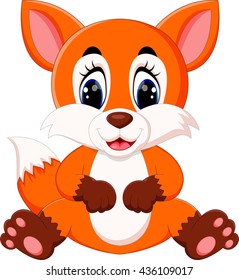 Cute fox cartoon