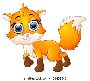 Cute fox cartoon