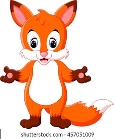 Cute fox cartoon