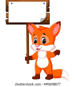 Cute fox cartoon