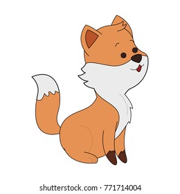 Cute fox cartoon