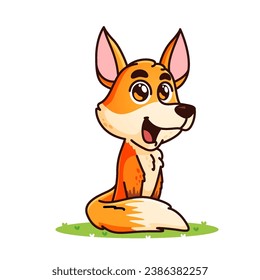 cute fox cartoon, animal alphabet cute cartoon
