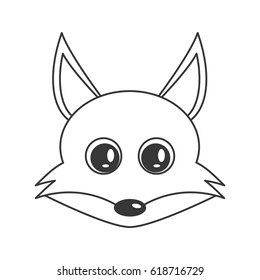 cute fox cartoon icon