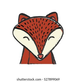 Cute fox cartoon icon vector illustration graphic design