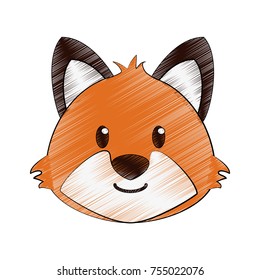 Cute fox cartoon icon vector illustration graphic design