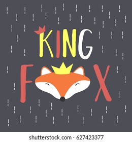 Cute Fox Cartoon Vector Illustration