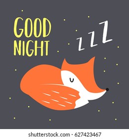 Cute Fox Cartoon Vector Illustration