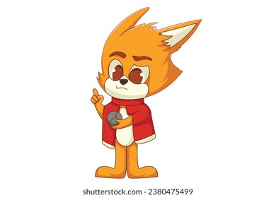 Cute Fox Character Design Illustration