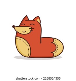 Cute-Fuchs-Charakter aus Sox ist ein Maskottlogo-Design