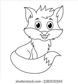 Cute Fox Coloring Page