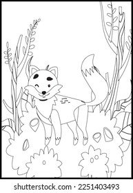 Cute Fox Coloring Pages for Kids