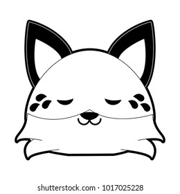Cute fox crying cartoon