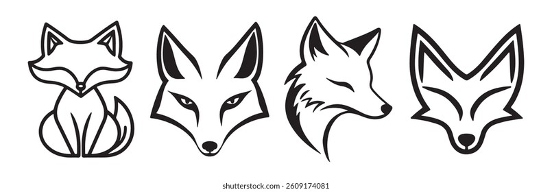 Cute Fox Designs Four Unique Fox Illustrations