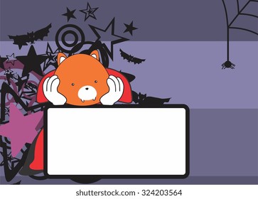 cute fox dracula costume copyspace in vector format 