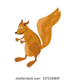 Cute fox, forest animal, suitable for books, websites, applications, trend style graphics, vector, illustration, isolated, cartoon style