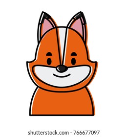 Cute fox head cartoon